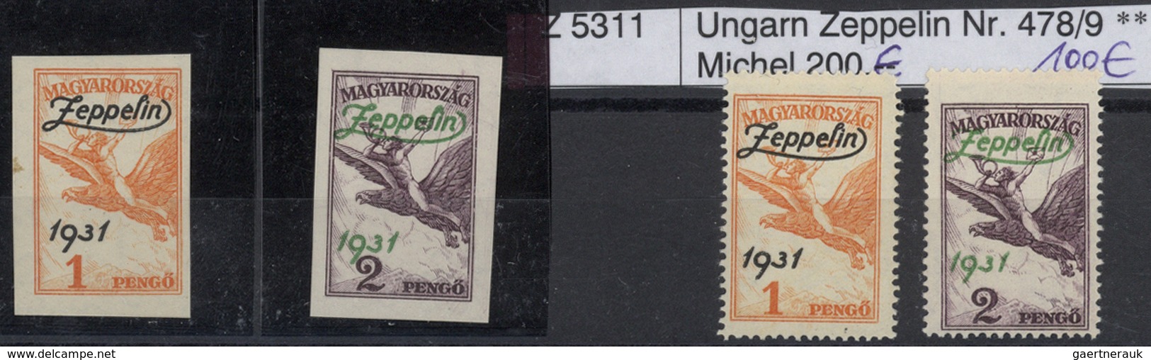Ansichtskarten: Zeppelinpost Deutschland - 1912/1930, Europa, Sammlung von knapp 100 Belegen mit Fel