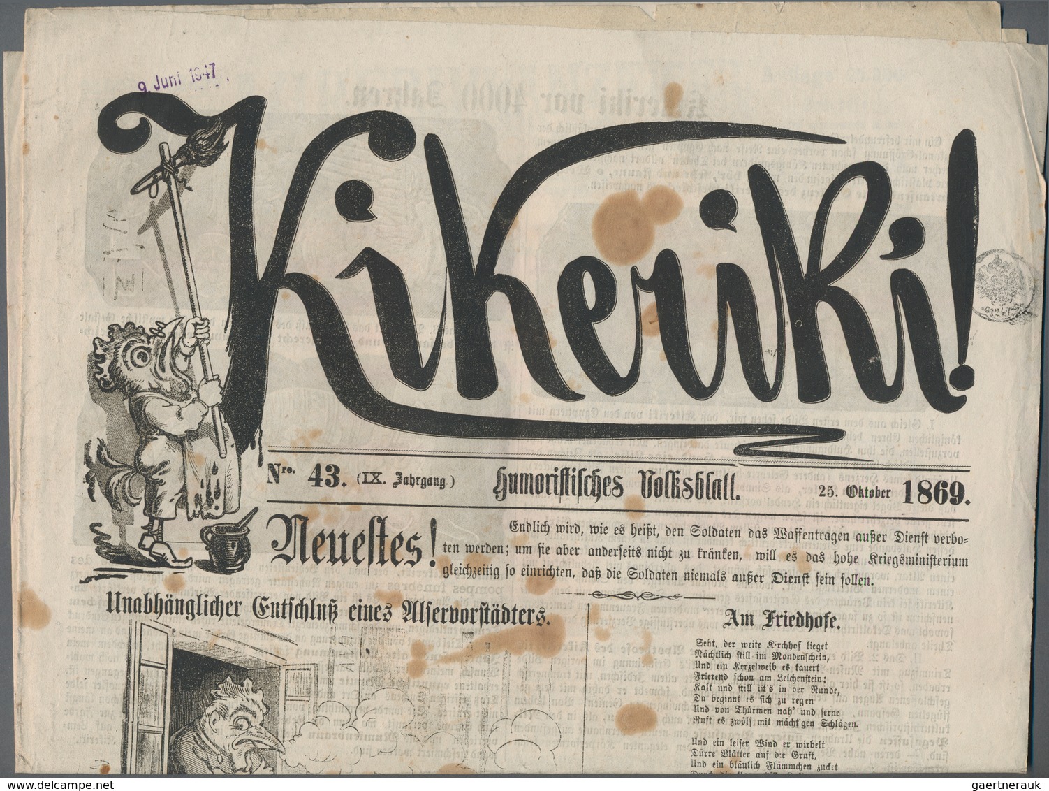 Varia (im Ansichtskartenkatalog): ZEITSCHRIFTEN, 39 Ausgaben Der Wiener Satirezeitschrift KIKERIKI M - Other & Unclassified