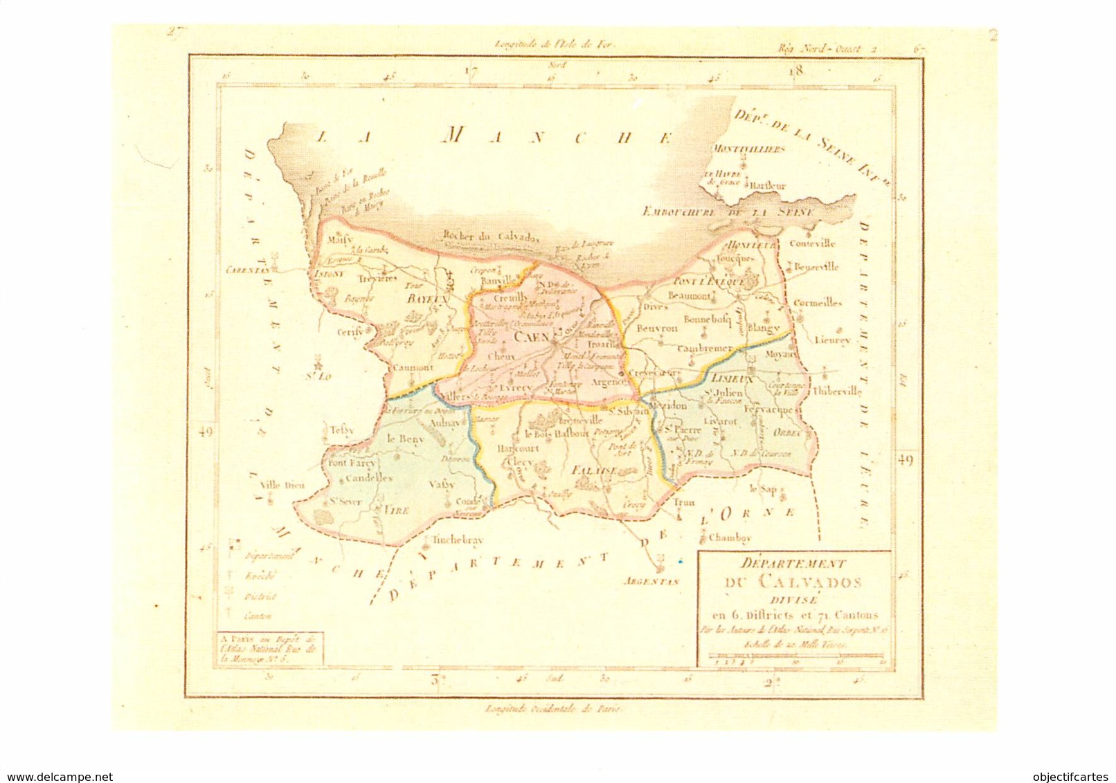 Map Calvados(scan Recto Verso)NONO0017 - Autres & Non Classés