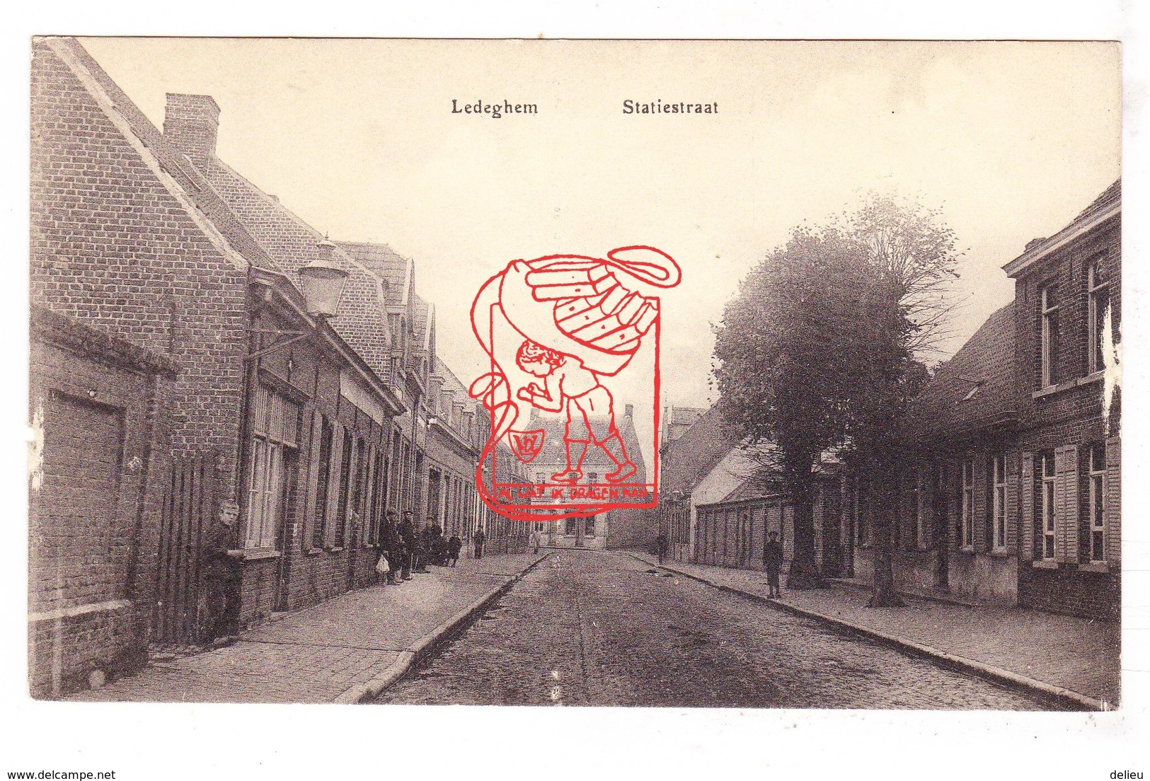 PK Ledegem - Statiestraat Begin 1900 - Ledegem