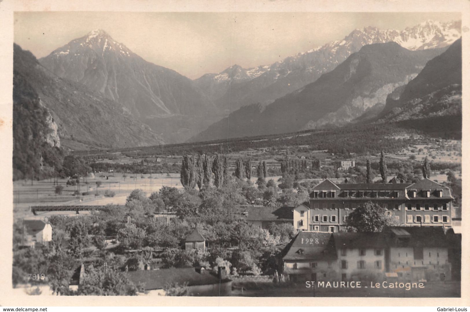 St. Maurice Et La Catogne -1929 - Saint-Maurice