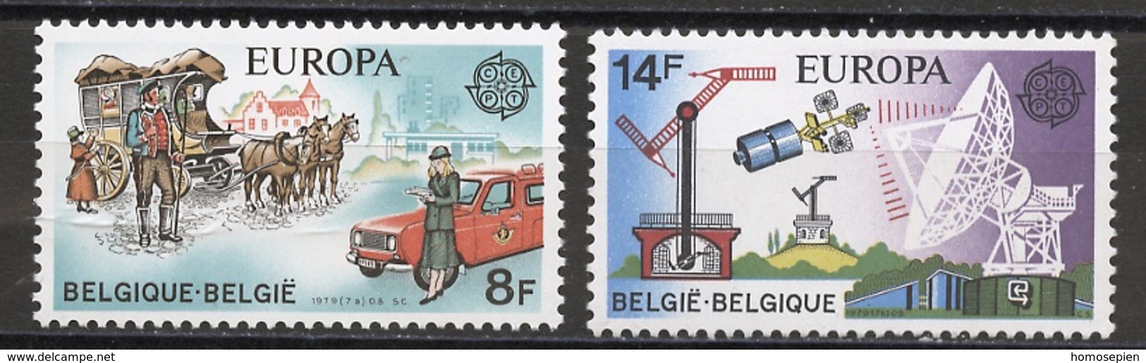 Belgique - Belgium - Belgien 1979 Y&T N°1925 à 1926 - Michel N°1982 à 1983 *** - EUROPA - Neufs