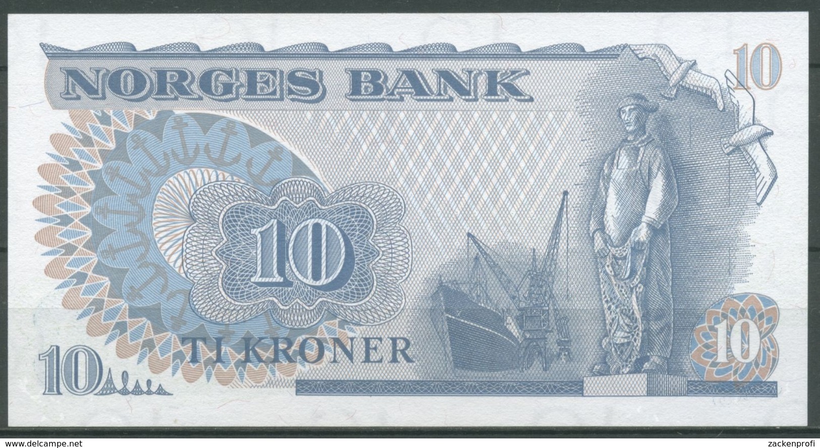 Norwegen 10 Kronen 1984, Fridtjof Nansen, KM 36 C, Kassenfrisch (K99) - Norwegen