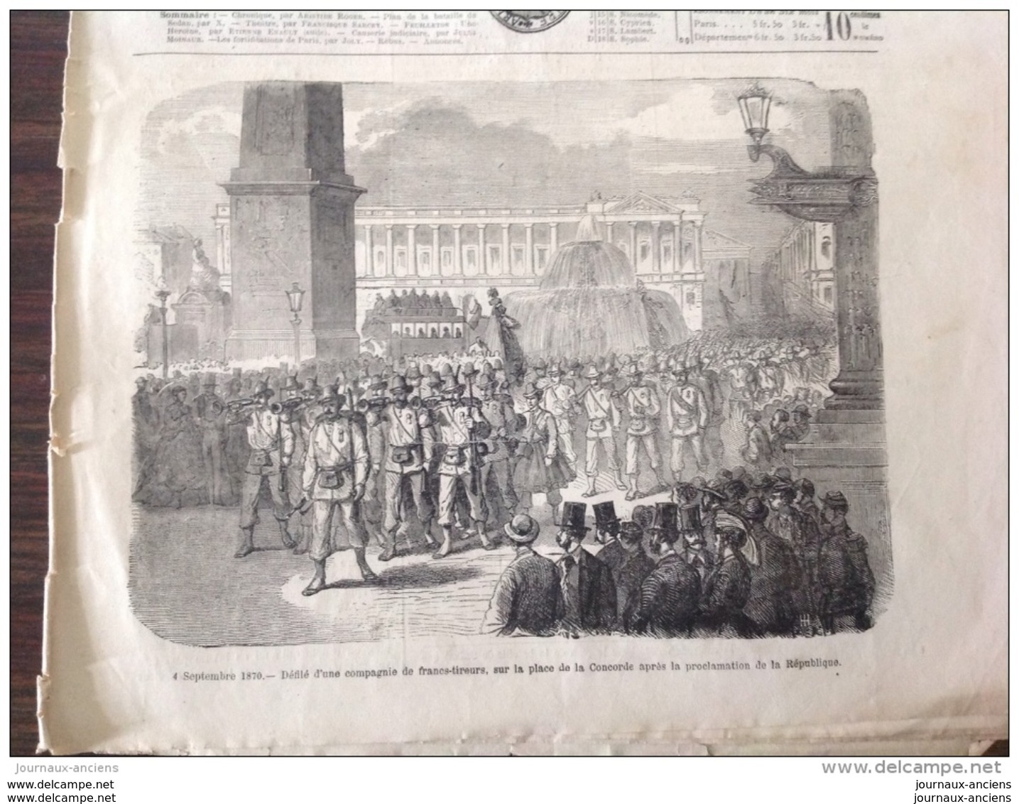 GUERRE DE 1870 - RÉPUBLIQUE FRANÇAISE 4 Septembre 1870 - GAMBETTA - FERRY - CREMIEUX - ROCHEFORT - DÉFENSE DE PARIS