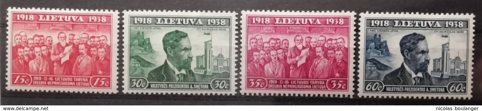 Lituanie 1939 / Yvert N°366-369 / * - Lithuania