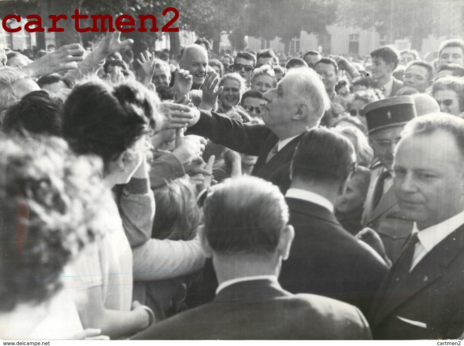 PHOTOGRAPHIE ANCIENNE LE GENERAL DE GAULLE A VESOUL GUERRE POLITIQUE - Vesoul