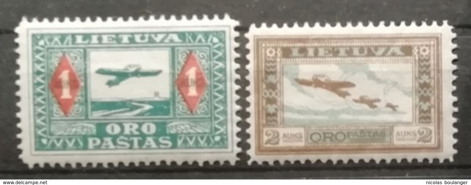 Lituanie 1921 / Yvert Poste Aérienne N°12-13 / * - Lituanie