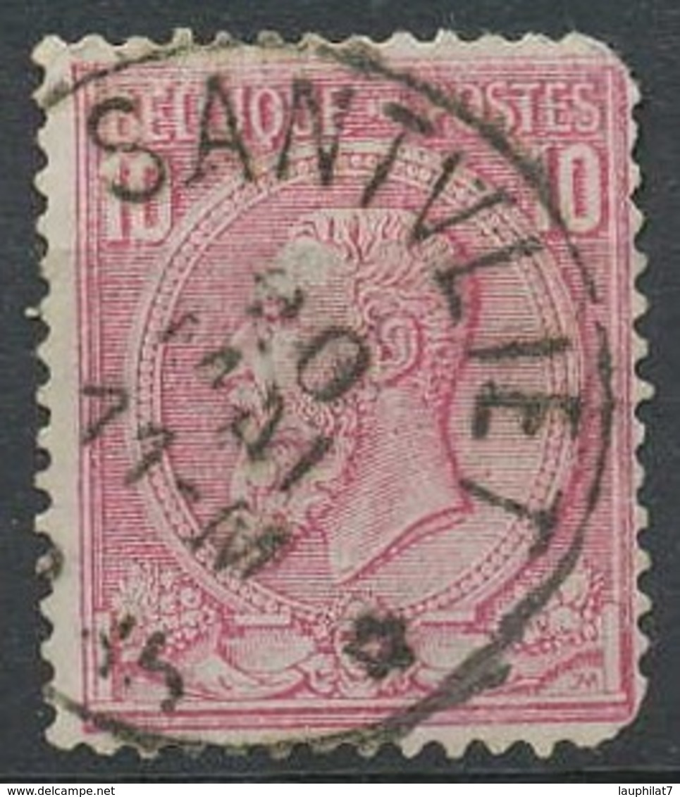 [600691]B//O/Used-N° 46, 10c Rose, Obl Concours RELAIS 'SANTVLIET', Nipa +350 - 1884-1891 Leopold II.