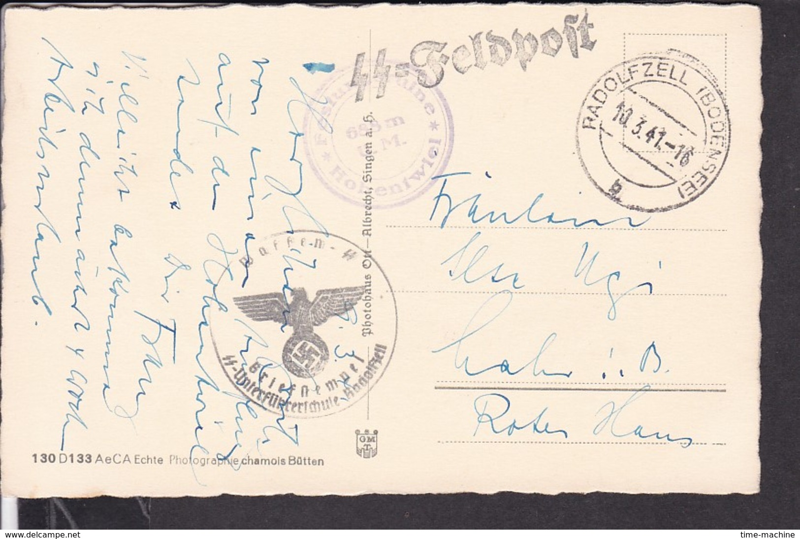 Postkarte SS Feldpost  Unterführerschule Radolfzell 1941 - Lettres & Documents