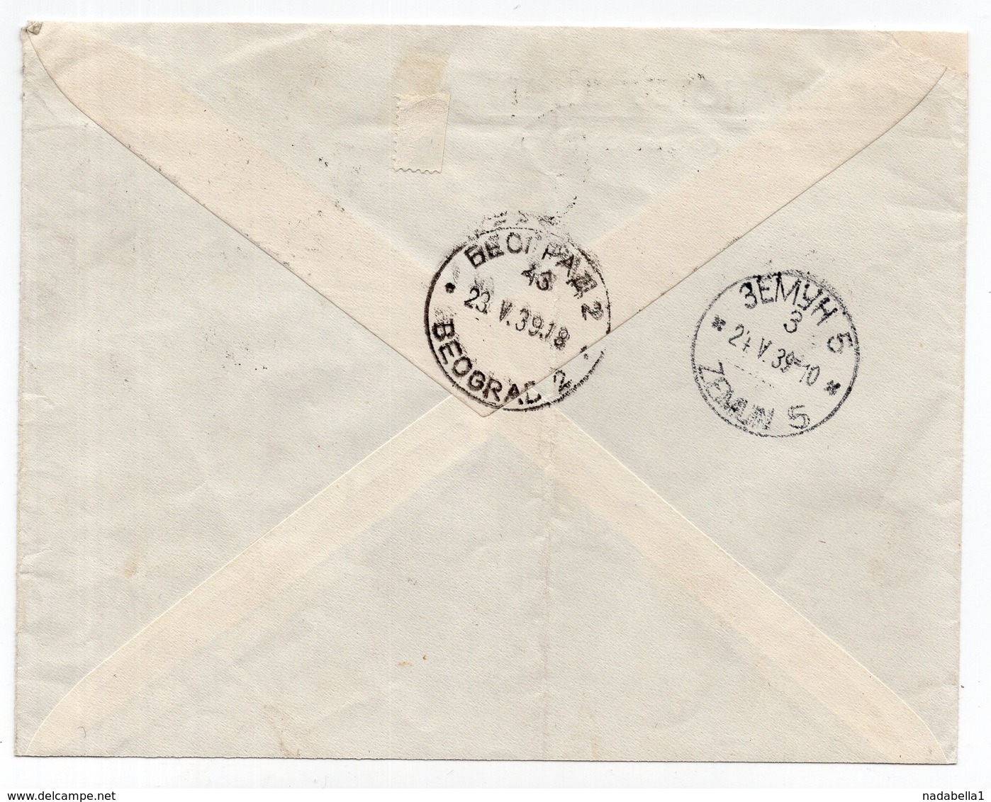 1939 YUGOSLAVIA,CROATIA,DUBROVNIK TO HAMBURG,GERMANY,GRAND HOTEL KUPARI,AIR MAIL - Covers & Documents