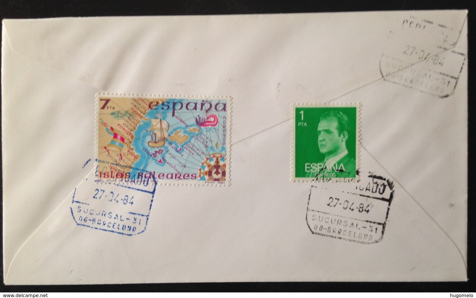 Spain, Registered And Circulated Cover, "World Philatelic Exhibition", "España84", "Spanish Royal Family", 1984 - Collections