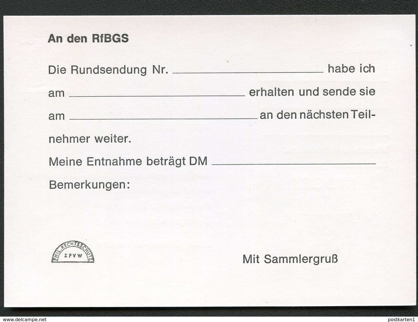 Bund PP103 B2/011 RUNDESENDEDIENST IHMANN TÖNNING 1979 - Private Postcards - Mint