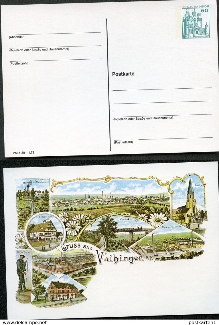 Bund PP103 B2/013-II VAIHINGEN ANSICHTEN 1980 - Private Postcards - Mint