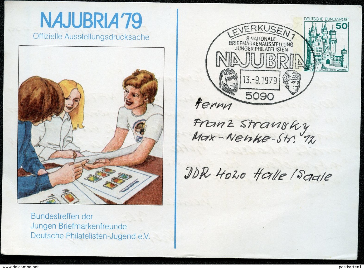Bund PP103 C1/002 NAJUBRIA Leverkusen Sost. Gebraucht 1979 - Cartes Postales Privées - Oblitérées