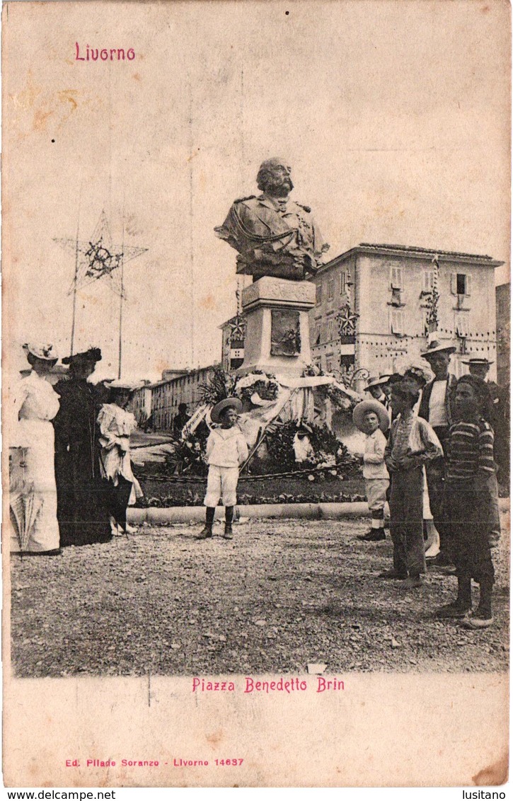 Livorno, Piazza Benedetto Brin, Italia Italy 1900s - Livorno