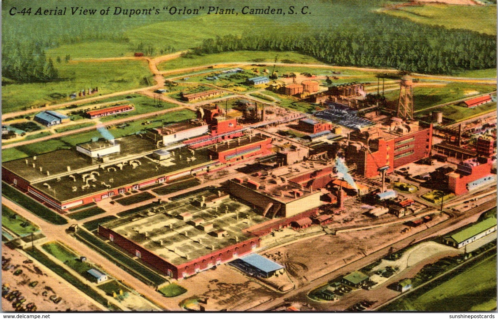 South Carolina Camden Aerial View Of Dupont's Orlon Plant - Camden