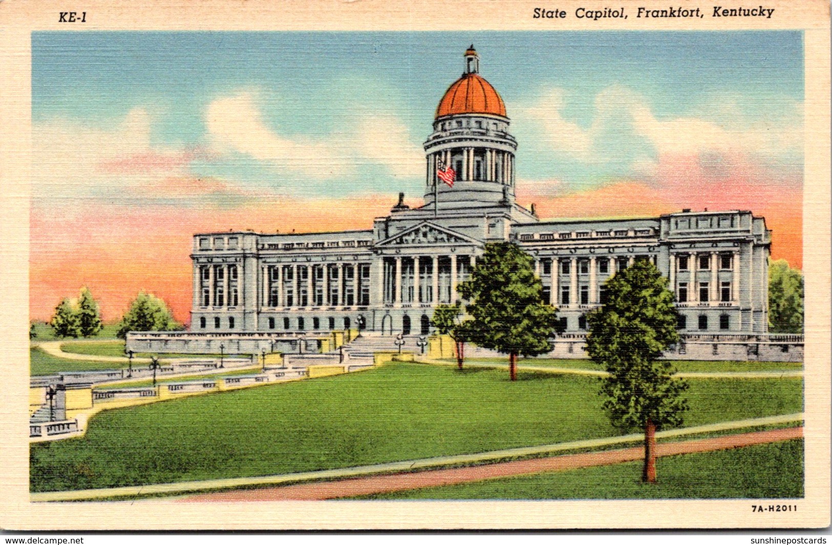 Kentucky Frankfort State Capitol Building Curteich - Frankfort