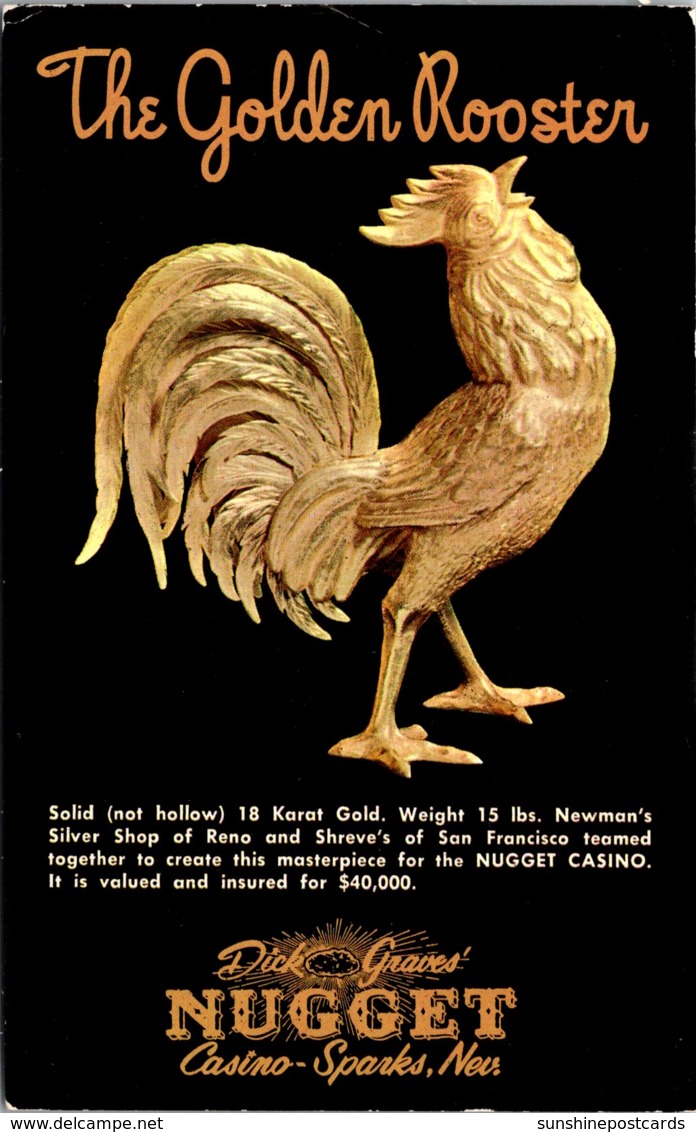 Nevada Sparks Dick Graves' Nugget Casino The Golden Rooster - Reno