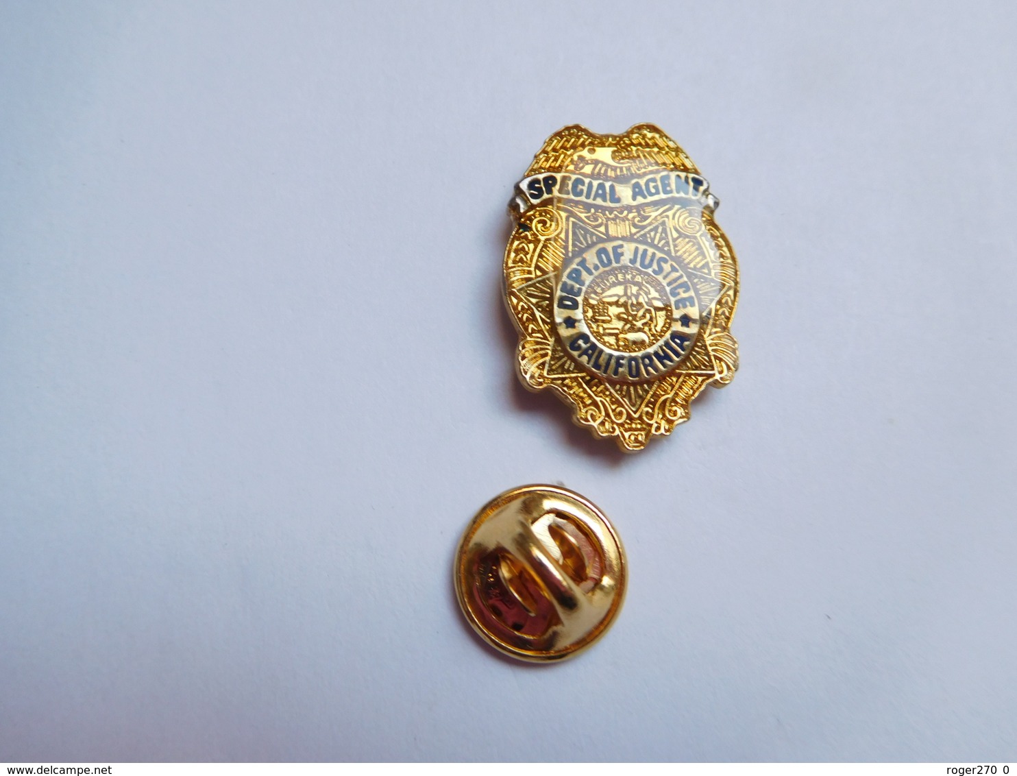 Beau Pin's , Police , Special Agent , Dept. Of Justice California - Police