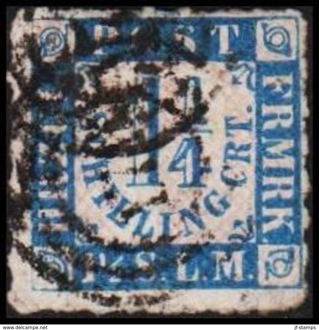 1864. SCHLESWIG-HOLSTEIN & LAUENBURG HRZGL. FRM 1 1 /4 SCHILLING CRT.  (Michel 7) - JF319986 - Schleswig-Holstein