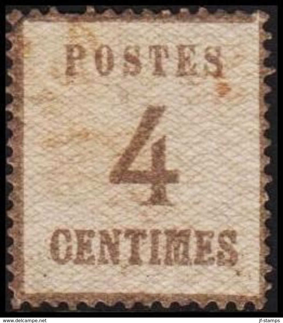 1870. NORDDEUTSCHER POSTBEZIRK. OKKUPATIONSGEBIETE. POSTES  4 CENTIMES.  (Michel 3 I) - JF320038 - Mint