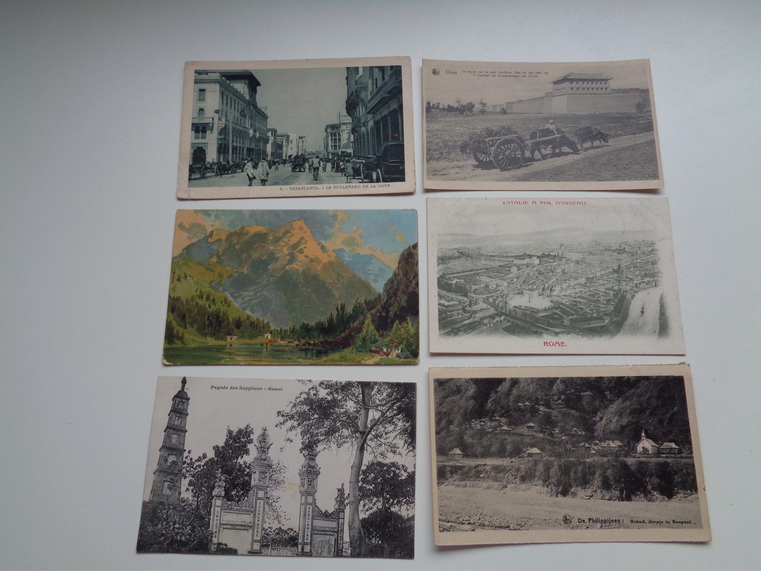 Lot de 60 cartes postales du monde        Lot van 60 postkaarten van de wereld - 60 scans