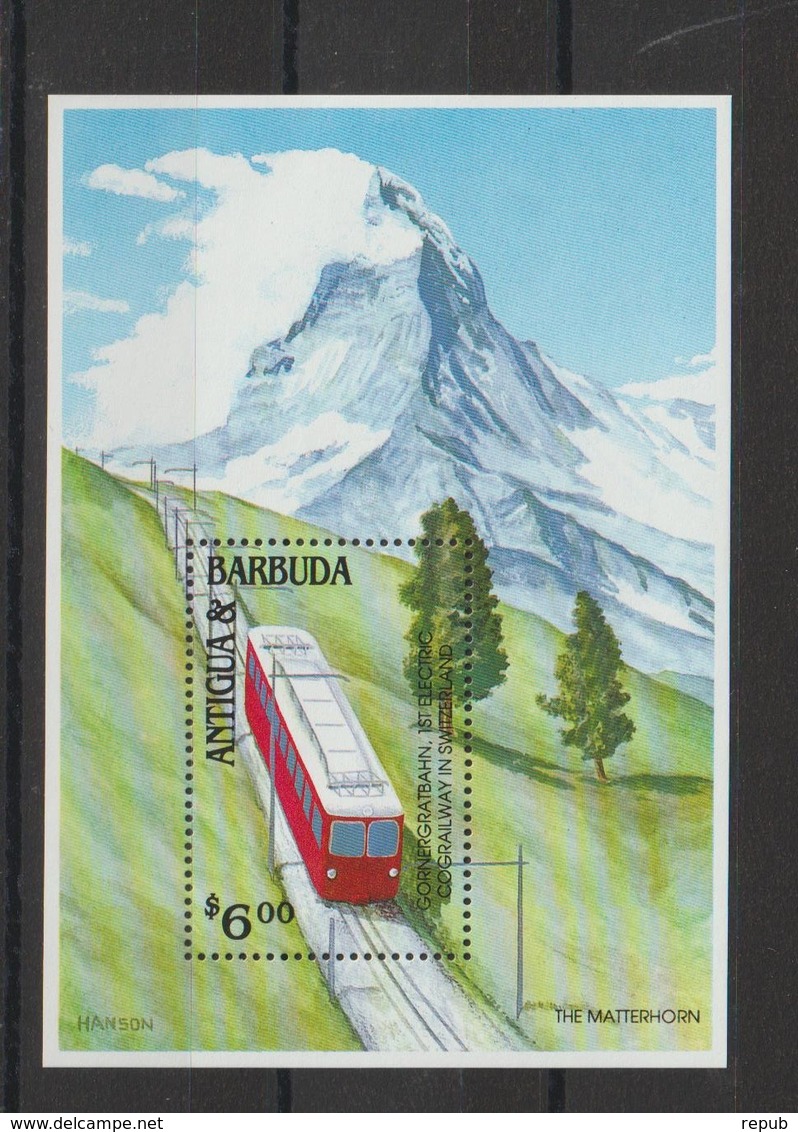 Antigua Et Barbuda 1991 Trains BF194 ** MNH - Antigua Et Barbuda (1981-...)