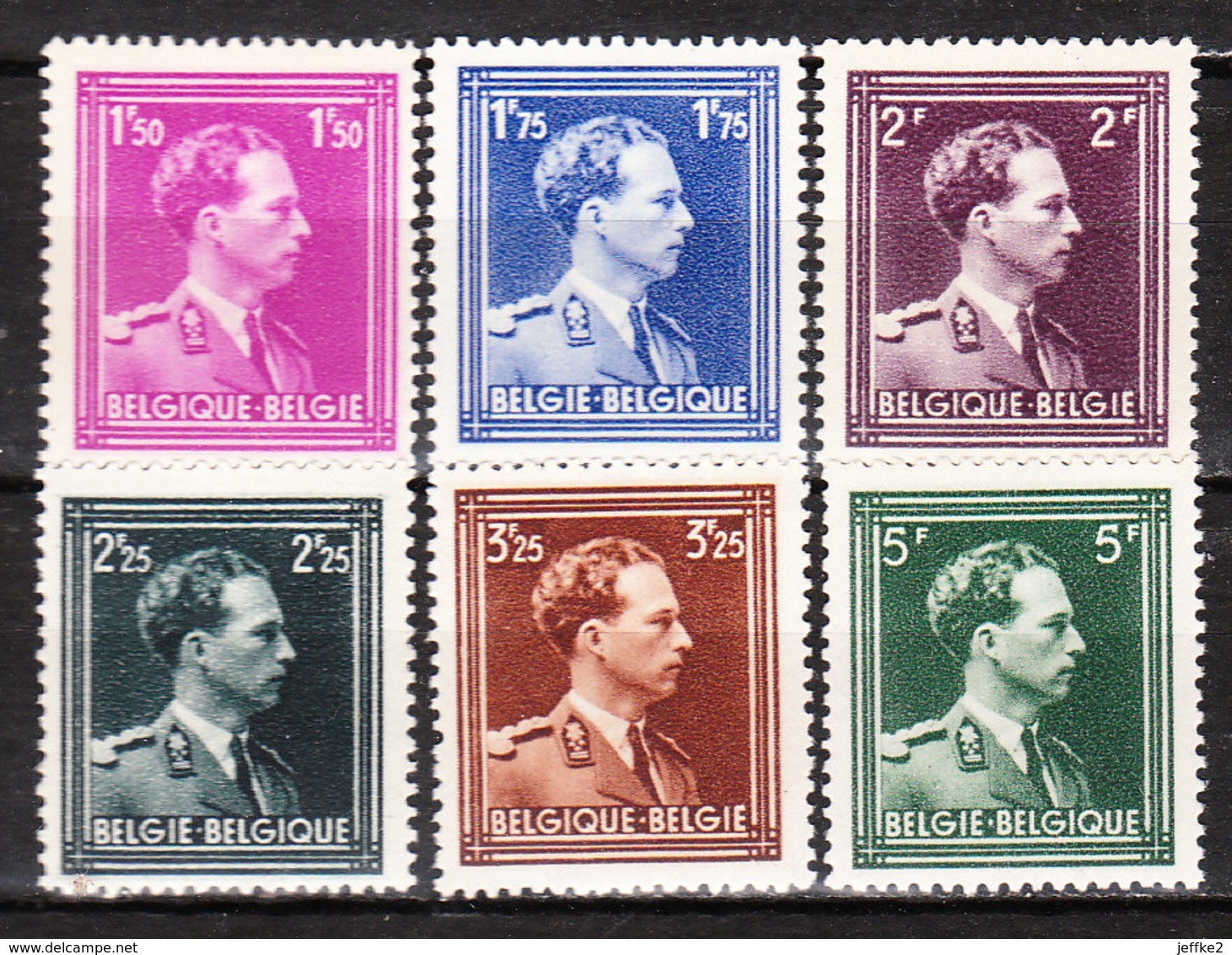 641/46**  Leopold III Col Ouvert - Série Complète - MNH** - COB 16.50 - Vendu à 12.50% Du COB!!!! - 1936-1957 Col Ouvert