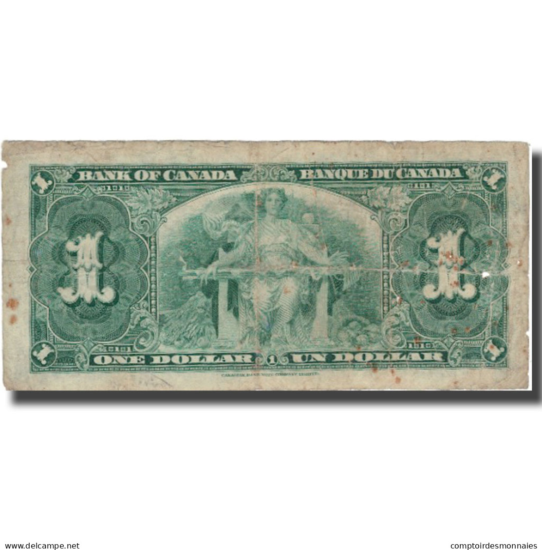 Billet, Canada, 1 Dollar, 1937, 1937-01-02, KM:58a, B+ - Canada