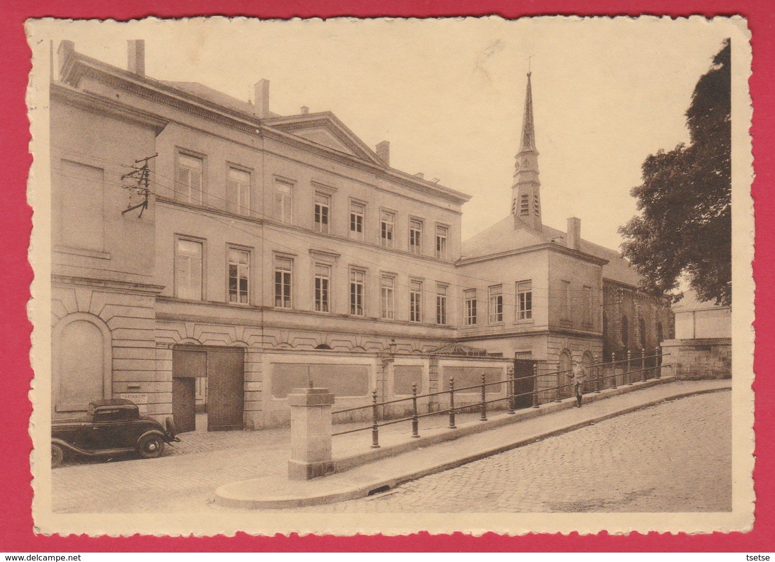 Arlon - Pensionnat Notre-Dame , Rue Jos Netzer - Façade Principale ... Oldtimer - 1937  ( Voir Verso ) - Arlon