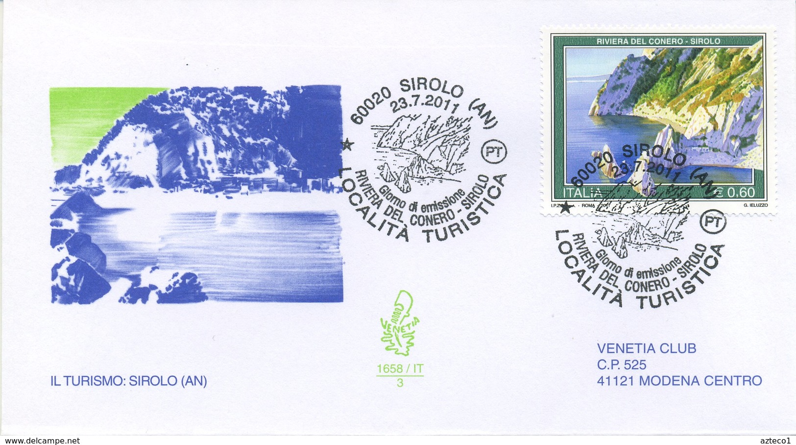 ITALIA - FDC  VENETIA  2011 - TURISMO - TARVISIO - SIROLO - BOSA - SEBINO - FDC