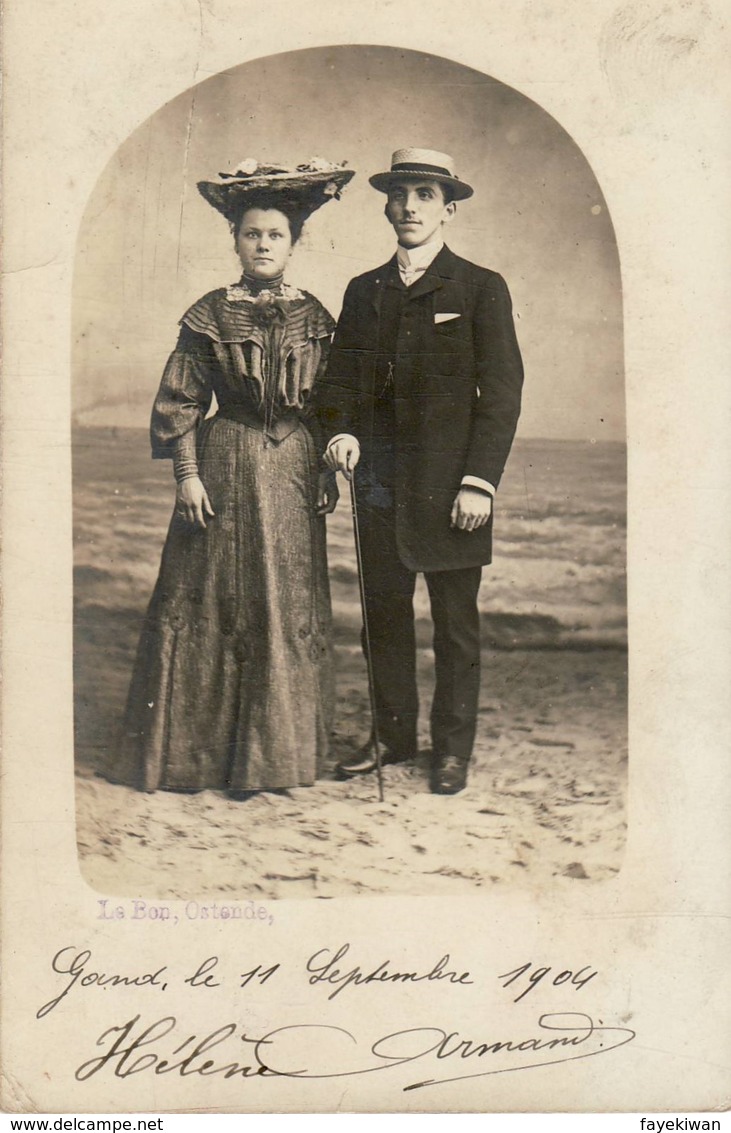 Ostende - Le Bon - Aan Zee - Carte Photo - 1904 - Oostende