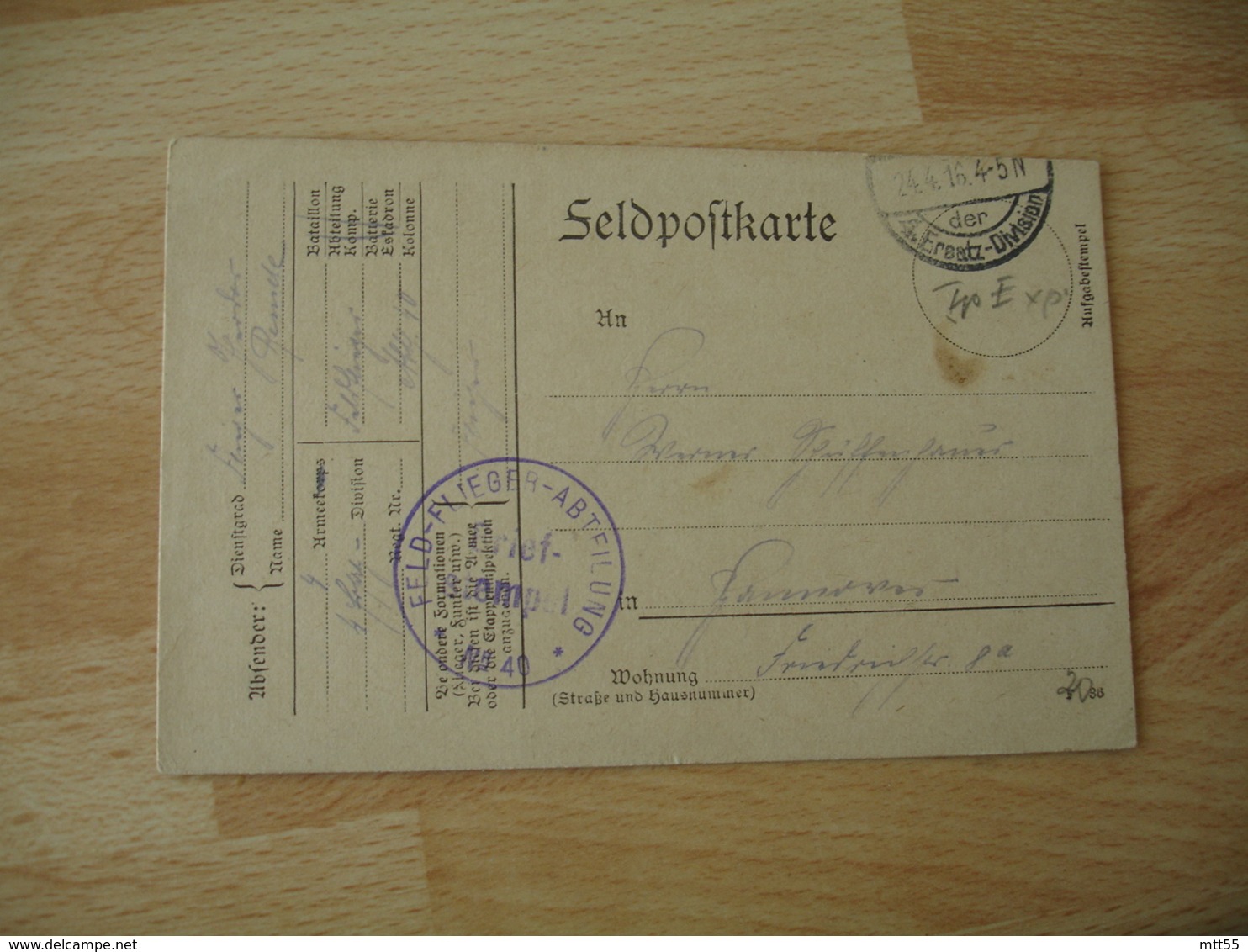 Ww 1   Flieger Abtellung 40 Deutsche Luftwaffe Armee Air Allemande Franchise Postale Feldpost - Militaria