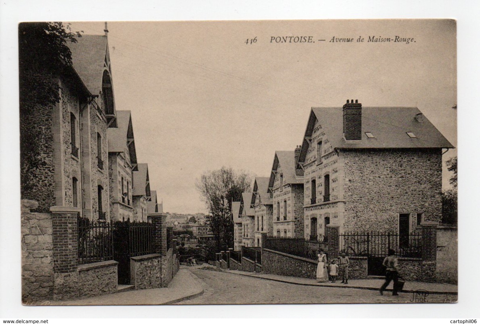 - CPA PONTOISE (95) - Avenue De Maison-Rouge (avec Personnages) - Photo Neurdein 446 - - Pontoise