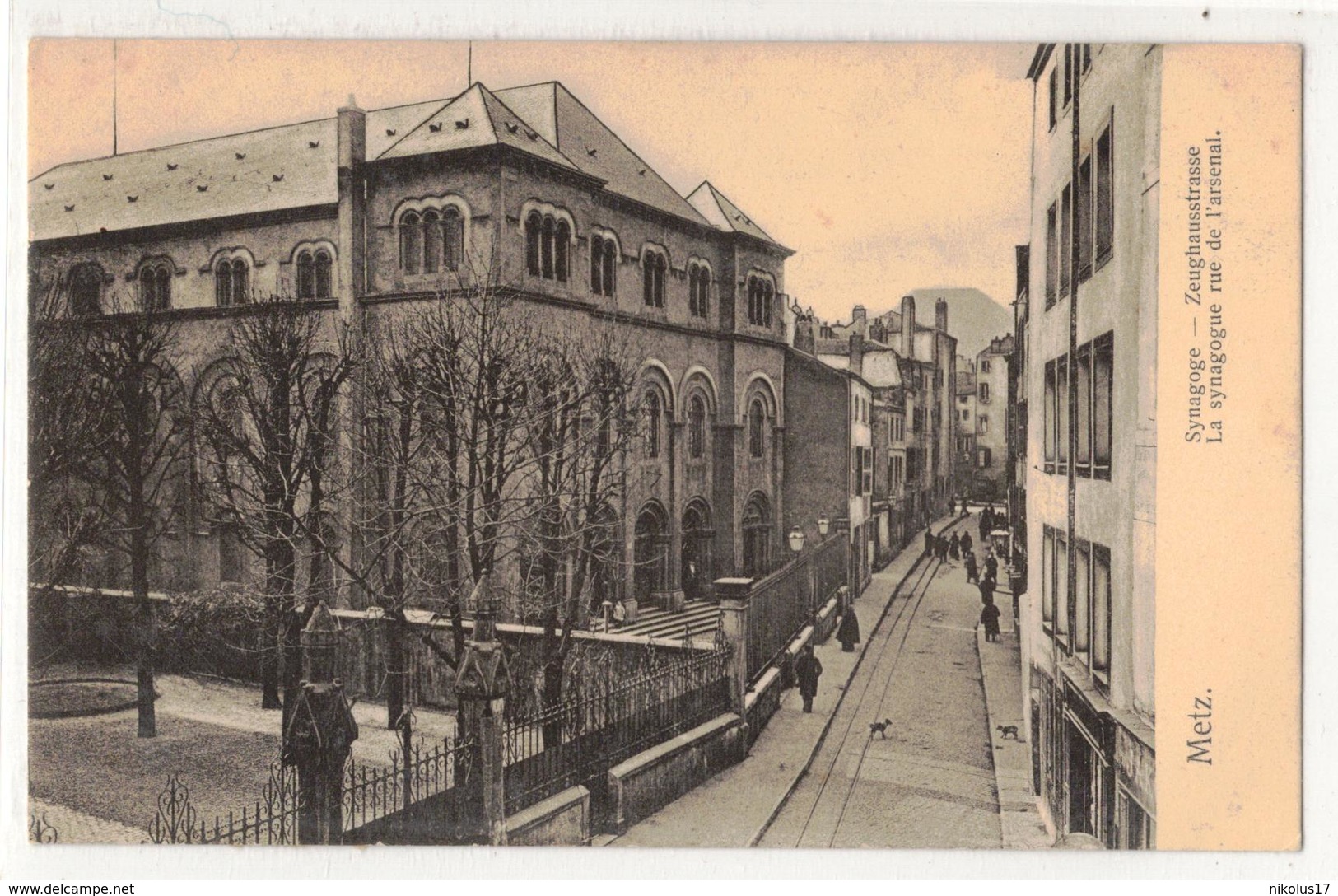 Metz- Synagoge-Zeughausstrasse- La Synagogue Rue De L'Arsenal-Série 104 No 275 - Metz