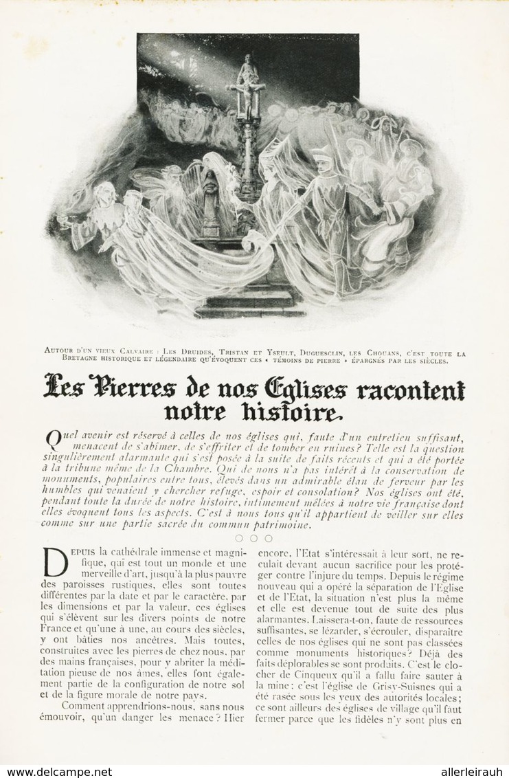 Les Pierres De Nos églises Racontent Notre Histoire /  Article,  Pris D`un Magazine / 1910/1911 - Andere & Zonder Classificatie