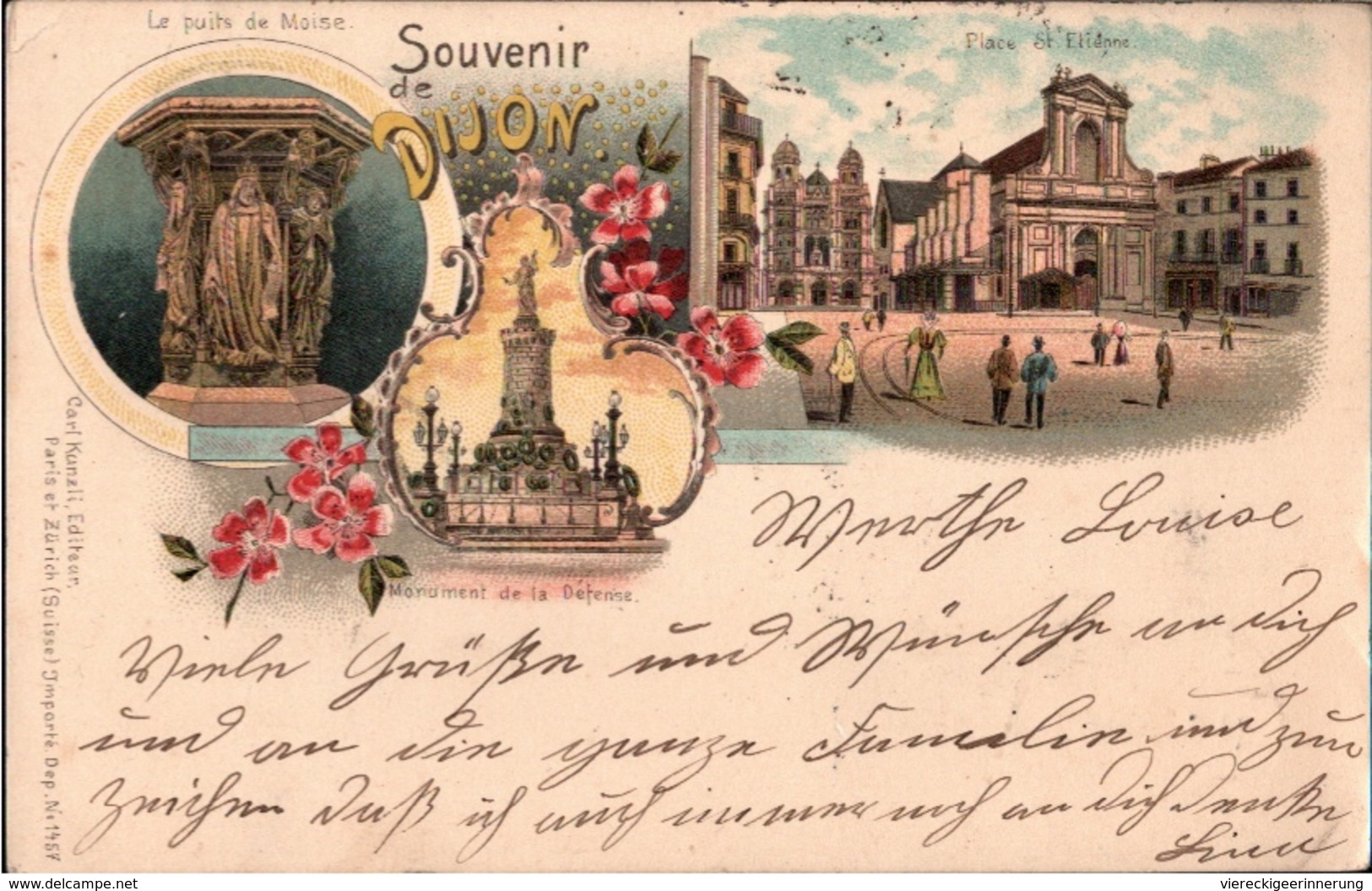 ! 1899 Cpa [21] Souvenir De Dijon, Litho, Edit. Carl Künzli, Zürich Nr. 1457 - Dijon