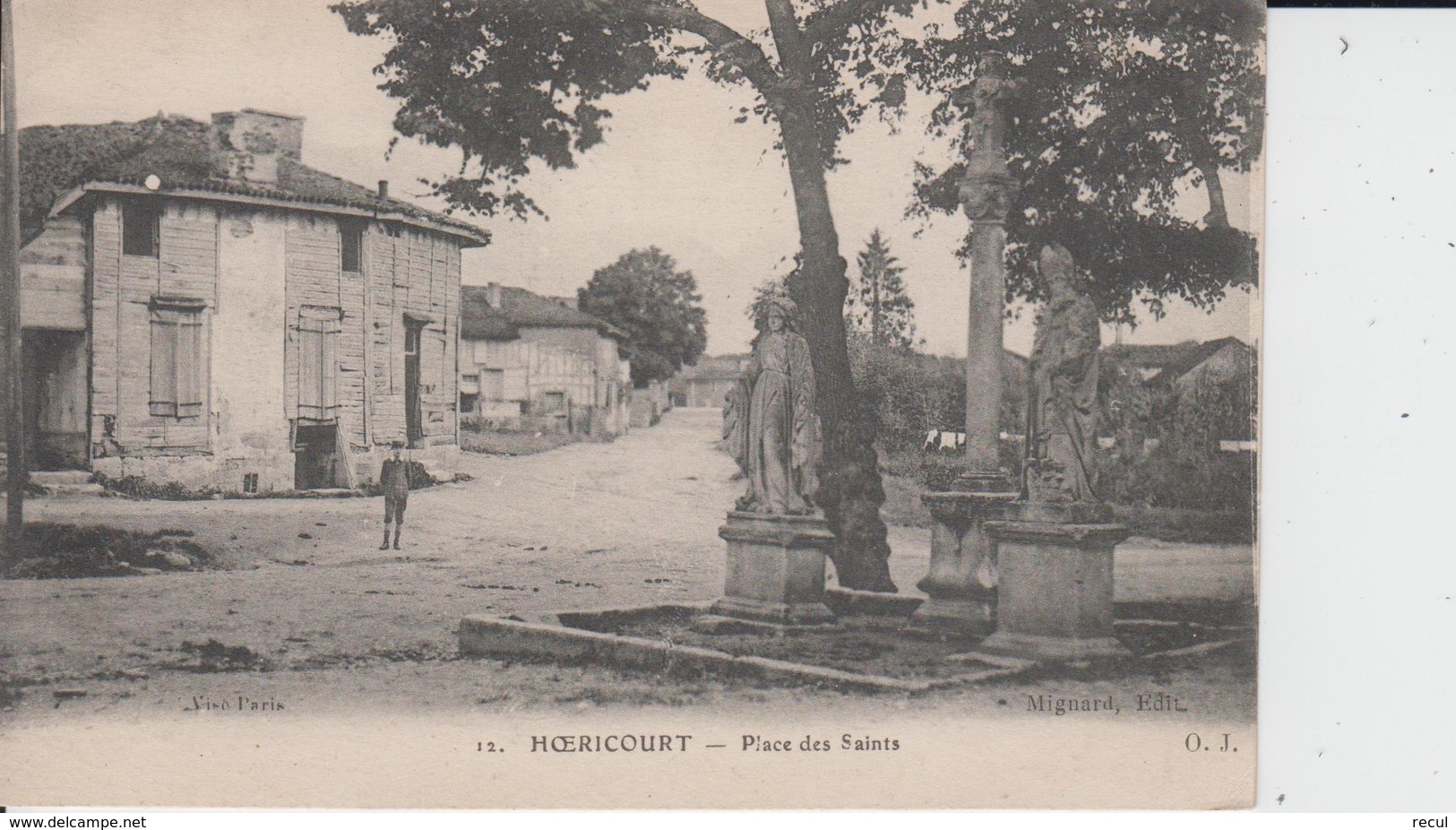 HAUTE MARNE - 12 - HOERICOURT - Place Des Saints  ( - Petite Animation - Carte écrite ) - Autres & Non Classés