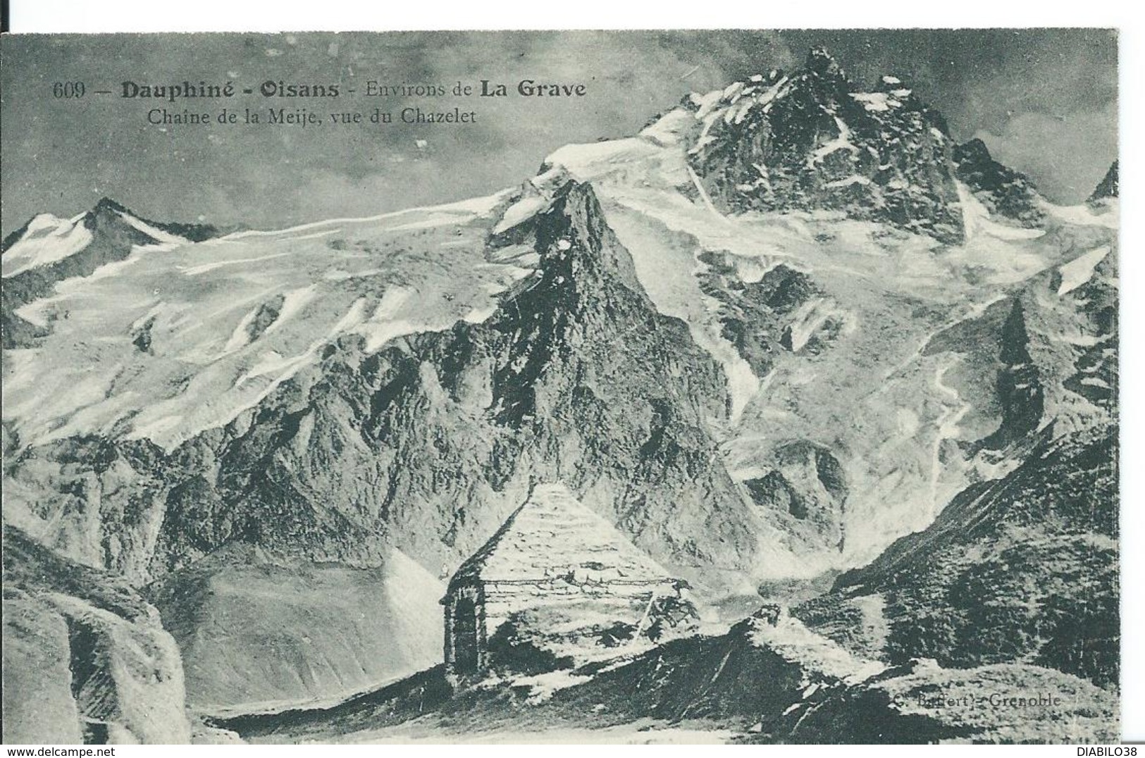 LA GRAVE Environs  ( HAUTES-ALPES ) CHAÎNE DE LA MEIJE VUE DU CHAZELET - Autres & Non Classés