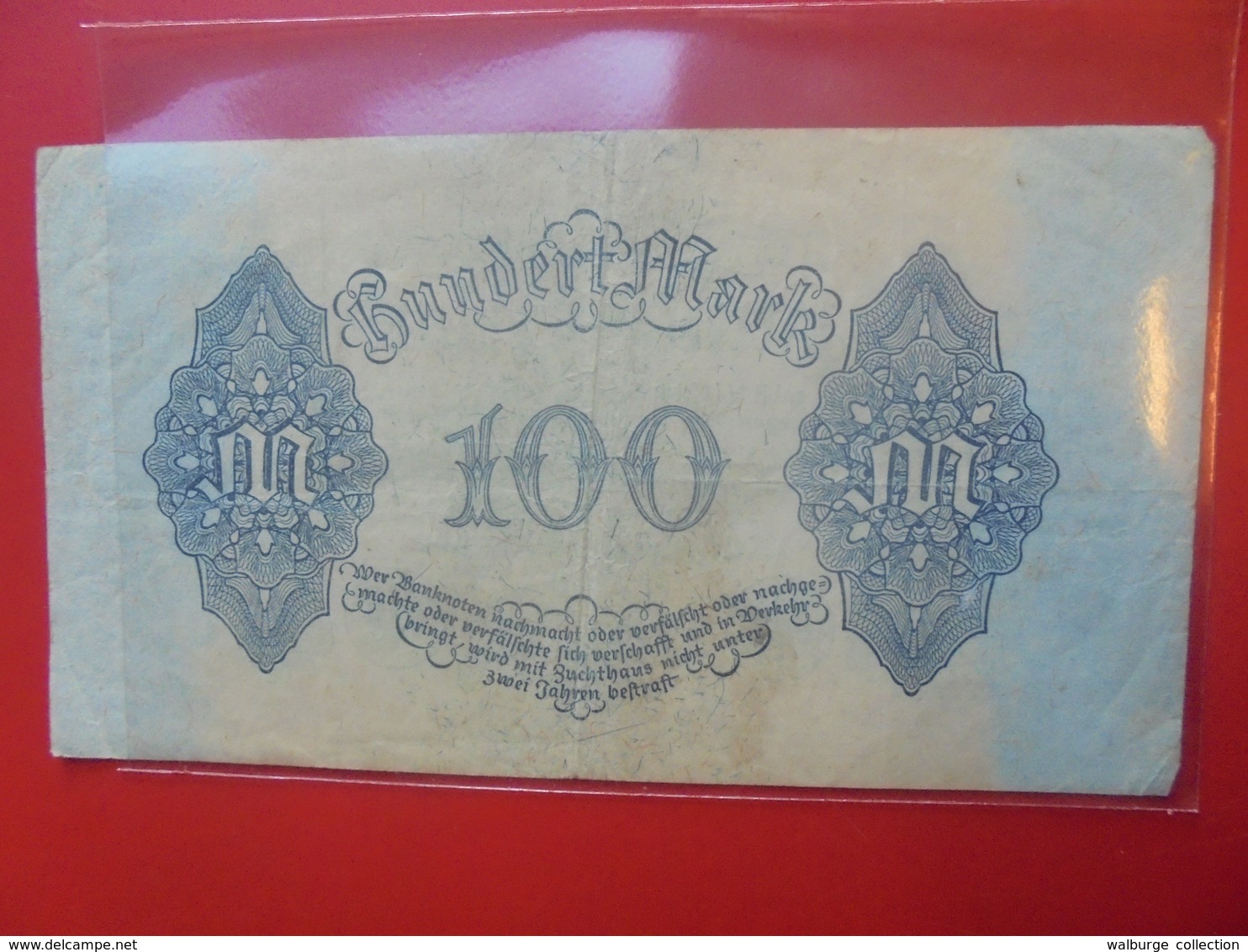 Reichsbanknote 100 MARK 1922 CIRCULER (B.5) - 100 Mark
