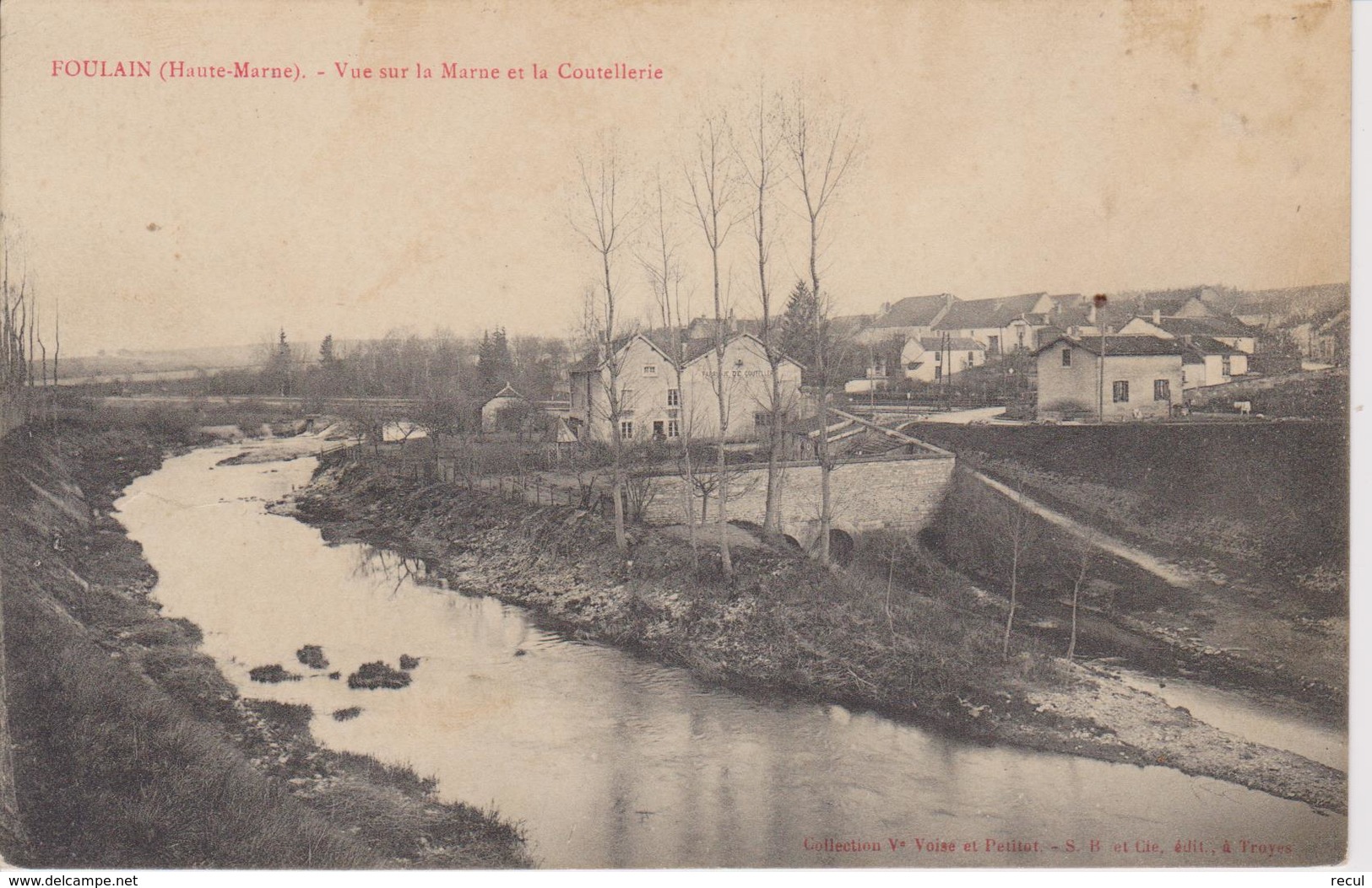 HAUTE MARNE - FOULAIN - Vue Sur La Marne Et La Coutellerie  ( - N'a Pas Circule ) - Autres & Non Classés