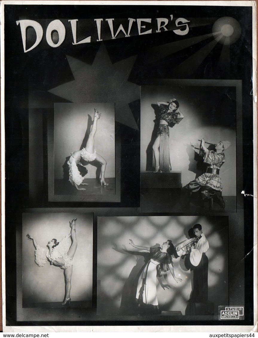 Grande Photo Originale Doliwer's Spielt-Singt-Tanzt, Majthényi Paul, Racz Irina Atistes 1930's Studio Adelin Bruxelles - Famous People