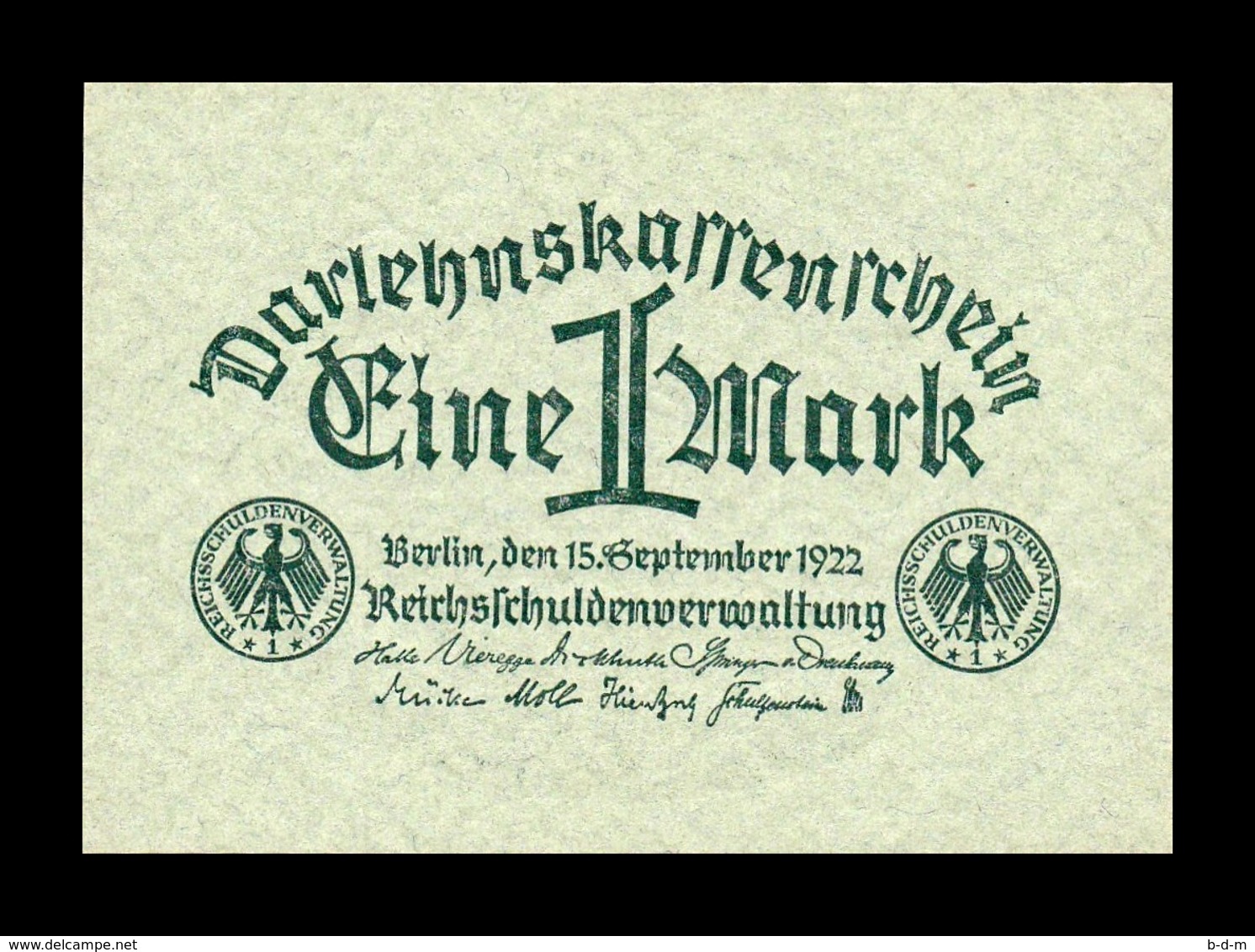 Alemania Germany 1 Mark 1922 Pick 61a SC UNC - 1 Mark