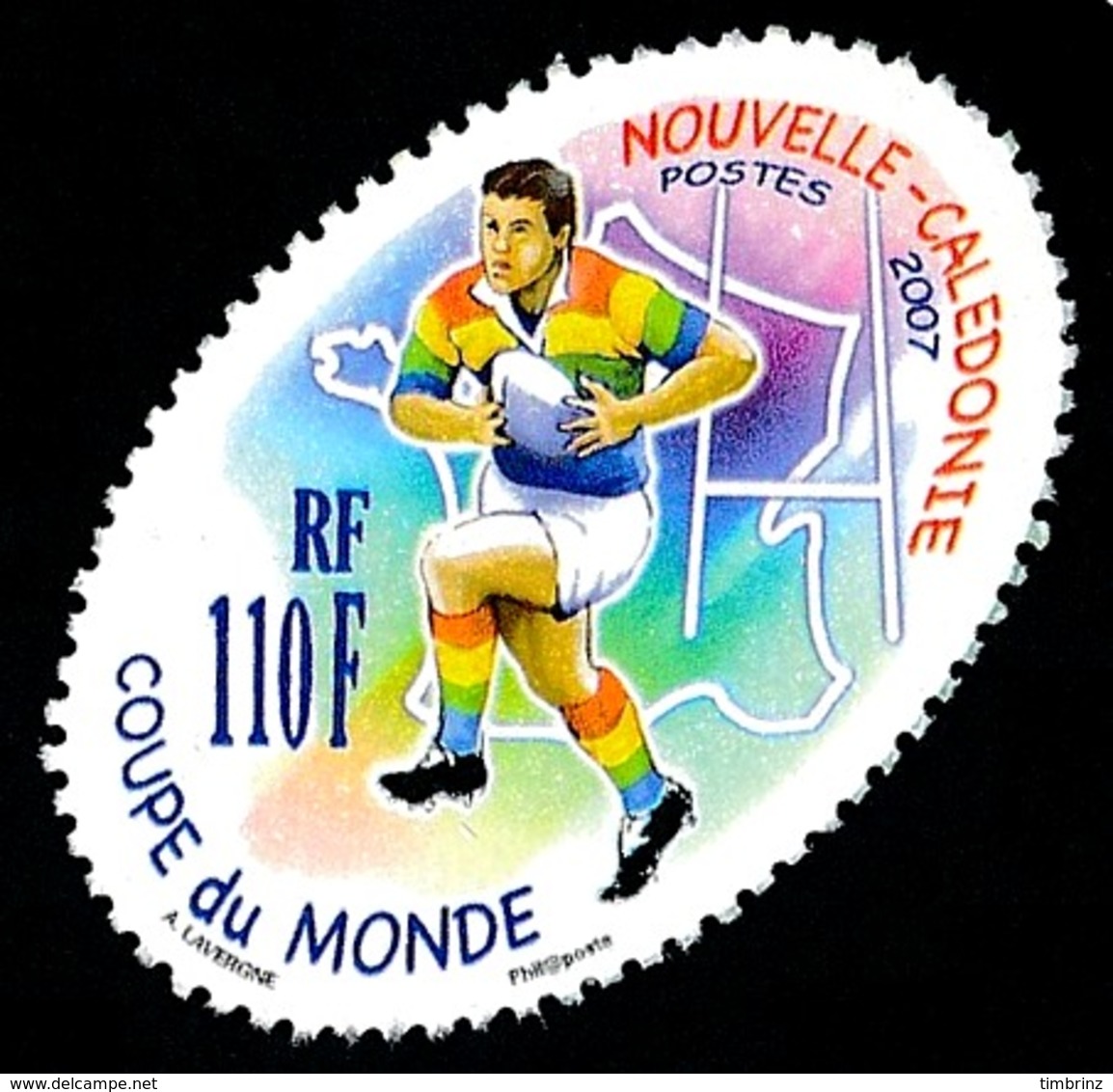 NOUV.-CALEDONIE 2007 - Yv. 1018 **   Faciale= 0,92 EUR - Coupe Du Monde De Rugby En France  ..Réf.NCE25617 - Unused Stamps