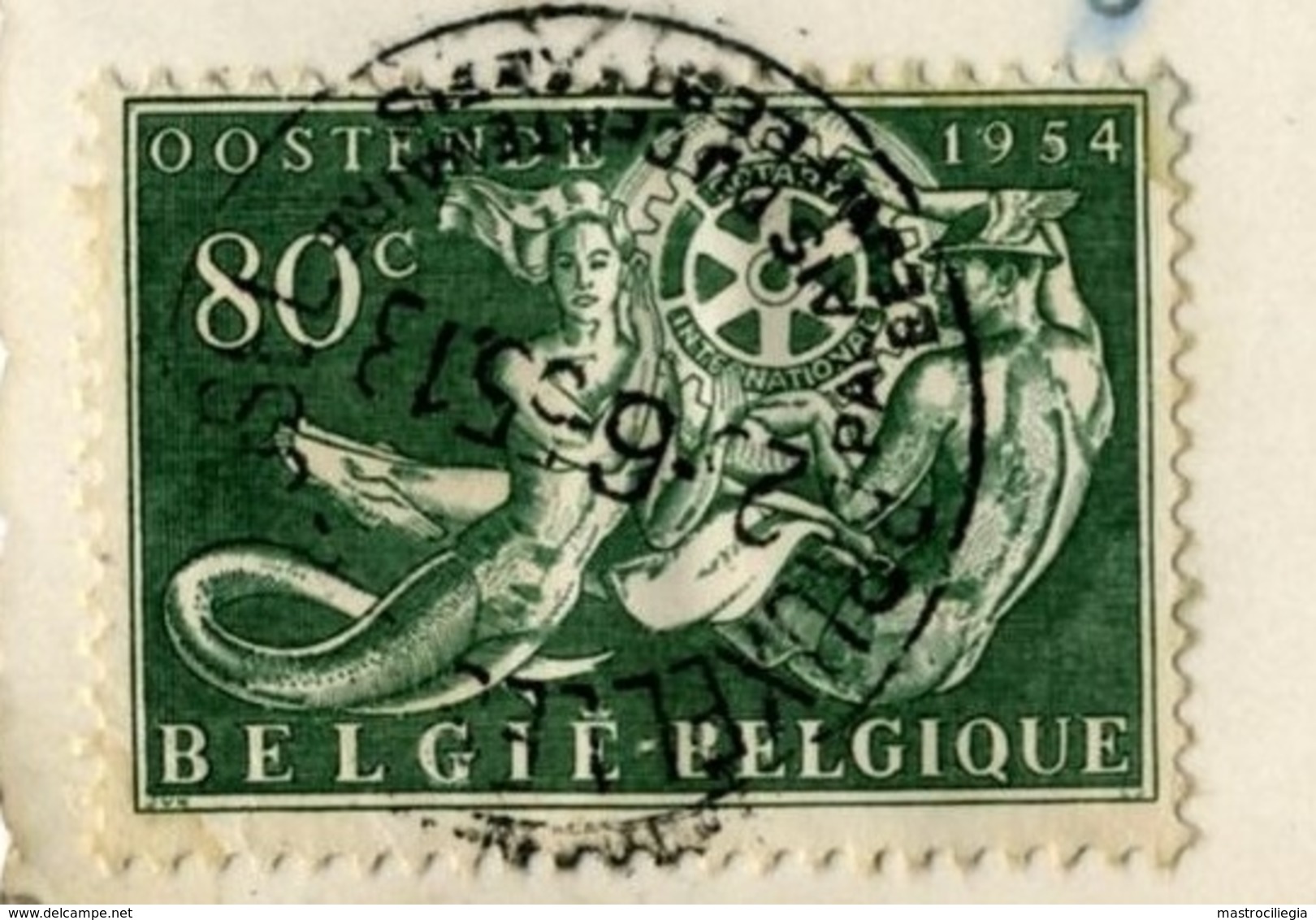 BELGIE-BELGIQUE  Oostende 1954  80c.  Rotary International - Rotary Club