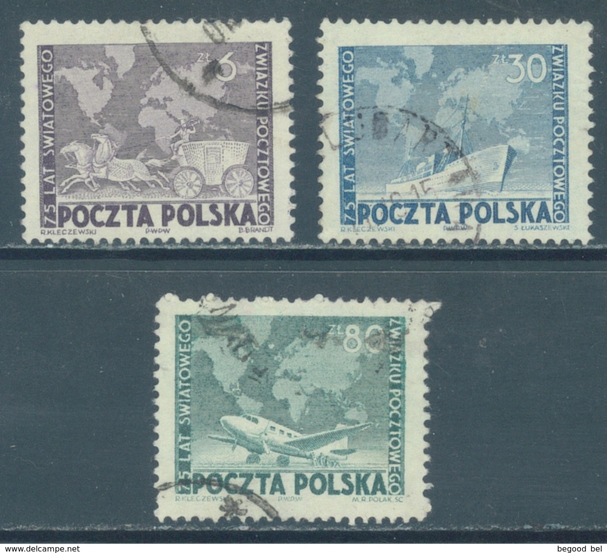 POLAND - USED/OBLIT. - 1949 -  UPU - Yv 554-556 Mi 533-535 - Lot 21193 - Used Stamps