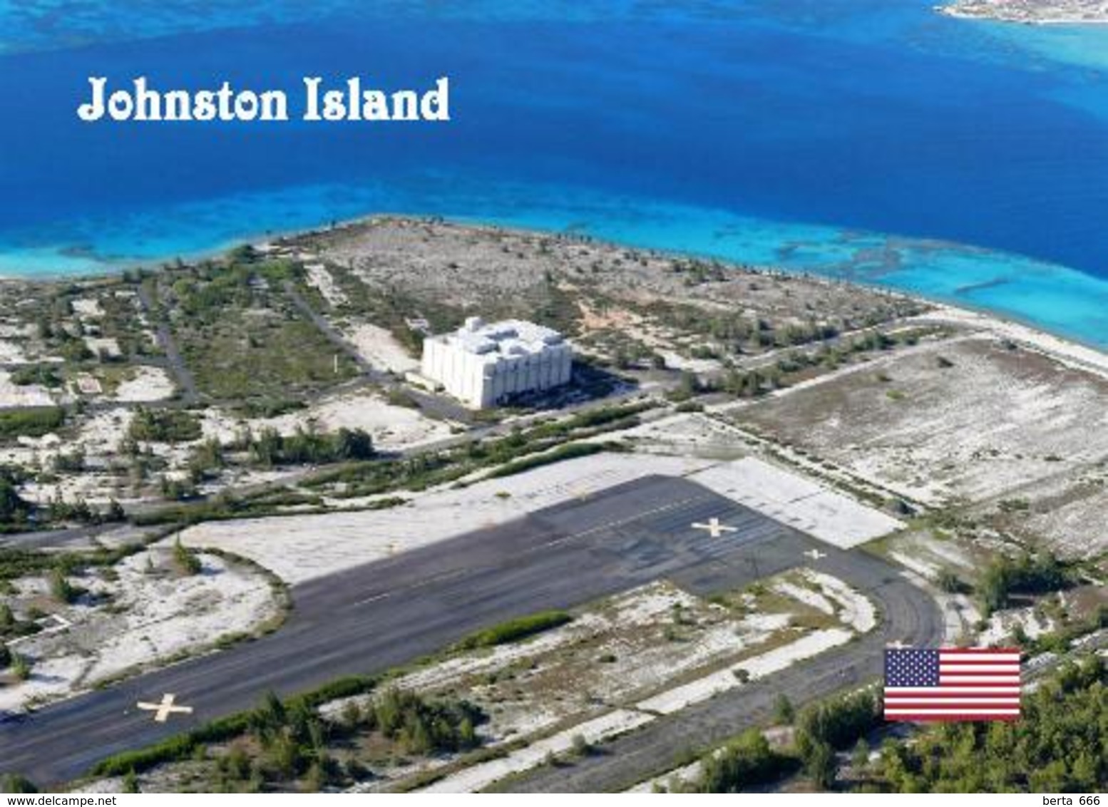 Johnston Atoll Johnston Island View New Postcard - Sonstige & Ohne Zuordnung