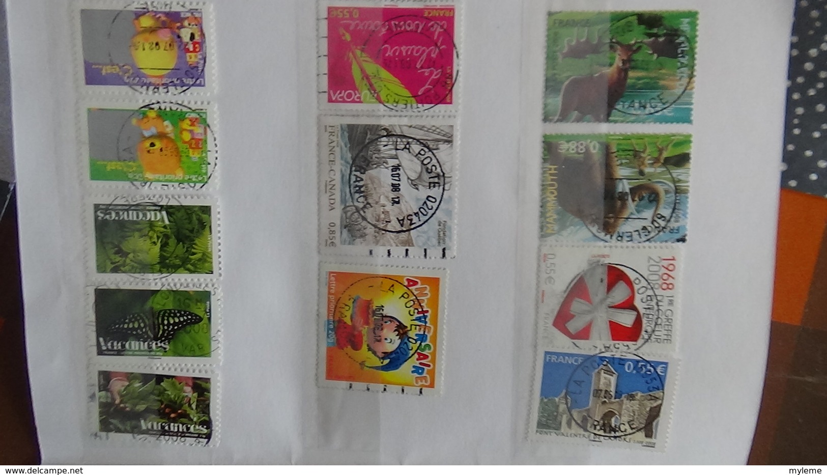 B364 Bon Lot De Timbres De France Avec Oblitérations Rondes. Très Sympa !!! - Collections (en Albums)