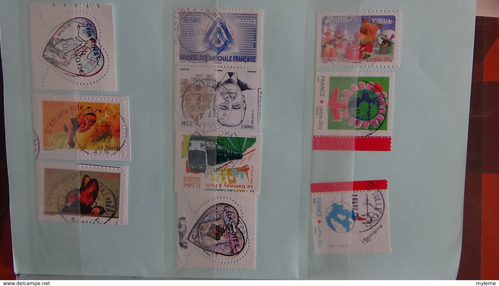 B365 Bon lot de timbres de France avec oblitérations rondes. Très sympa !!!