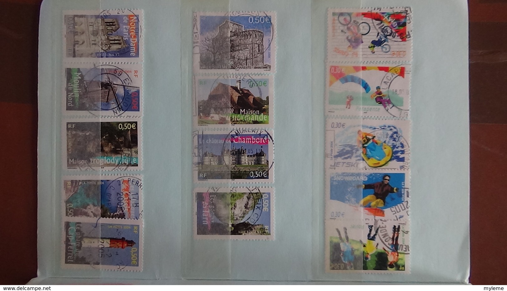 B366 Bon Lot De Timbres De France Avec Oblitérations Rondes. Très Sympa !!! - Collections (en Albums)